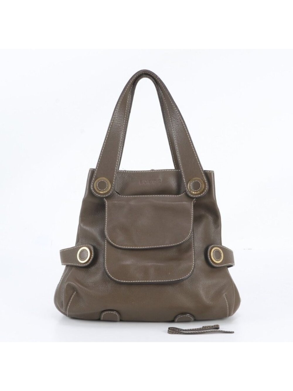 Loewe Leather Tote Bag Shoulder Hand Brown